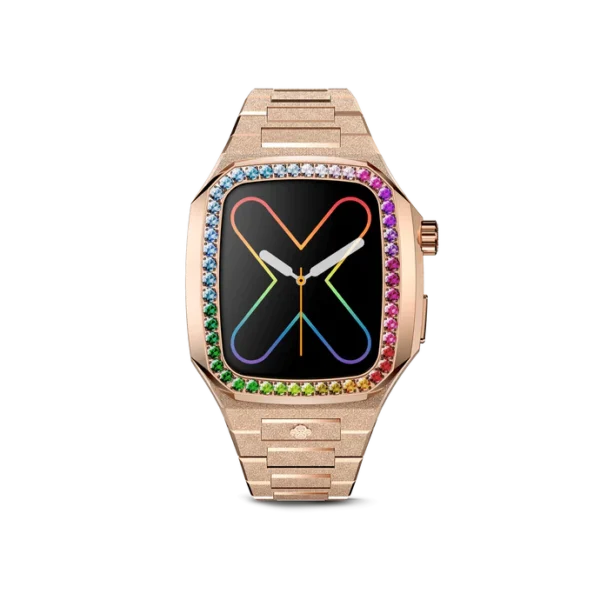 Apple Watch Gehäuse / EVF41 – RAINBOW Frosted Roségold
