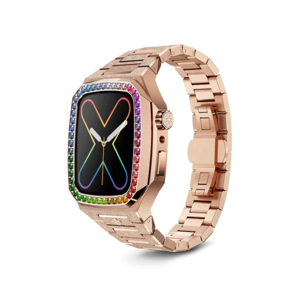 Apple Watch Gehäuse / EVF41 – RAINBOW Frosted Roségold - Image 3